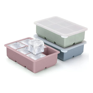 Pack X4 Cubetas De Hielo Cubetera Hielo Cubetas C/tapa 6cav Multicolor