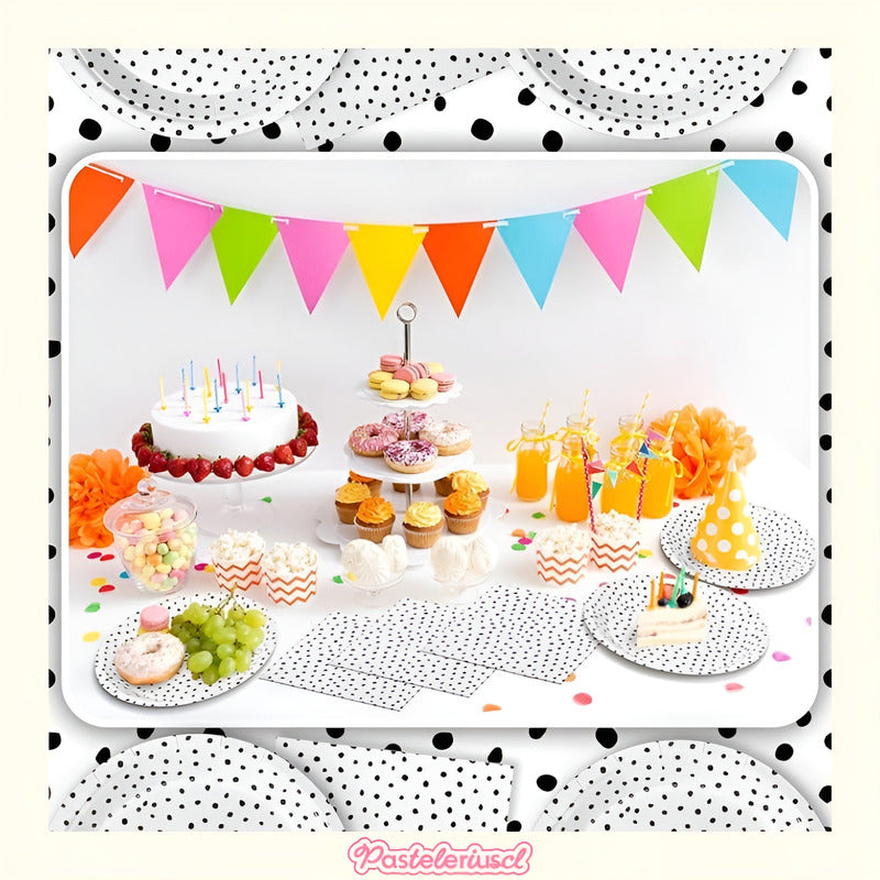 10 Platos De Papel Platos Desechables Platos Cumpleaños 23cm Blanco