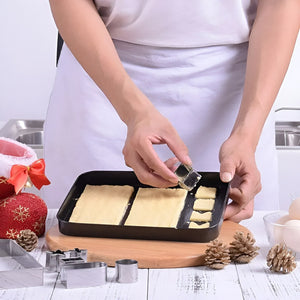 Molde Casa Galleta Navidad Cortadores De Galletas Navidad 3d Plateado