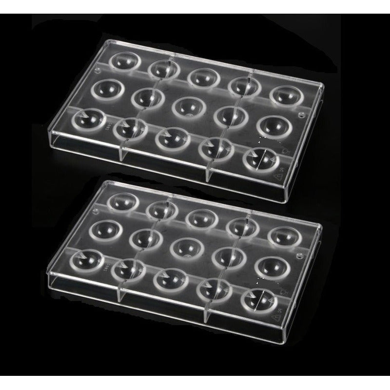 Pack X2 Moldes Chocolate Moldes De Chocolate 15circulo Gris