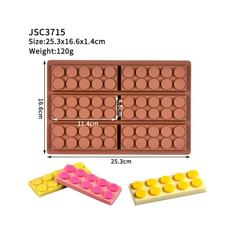 Moldes De Chocolate Moldes Bloque Chocolate Silicona Apilabl Marrón