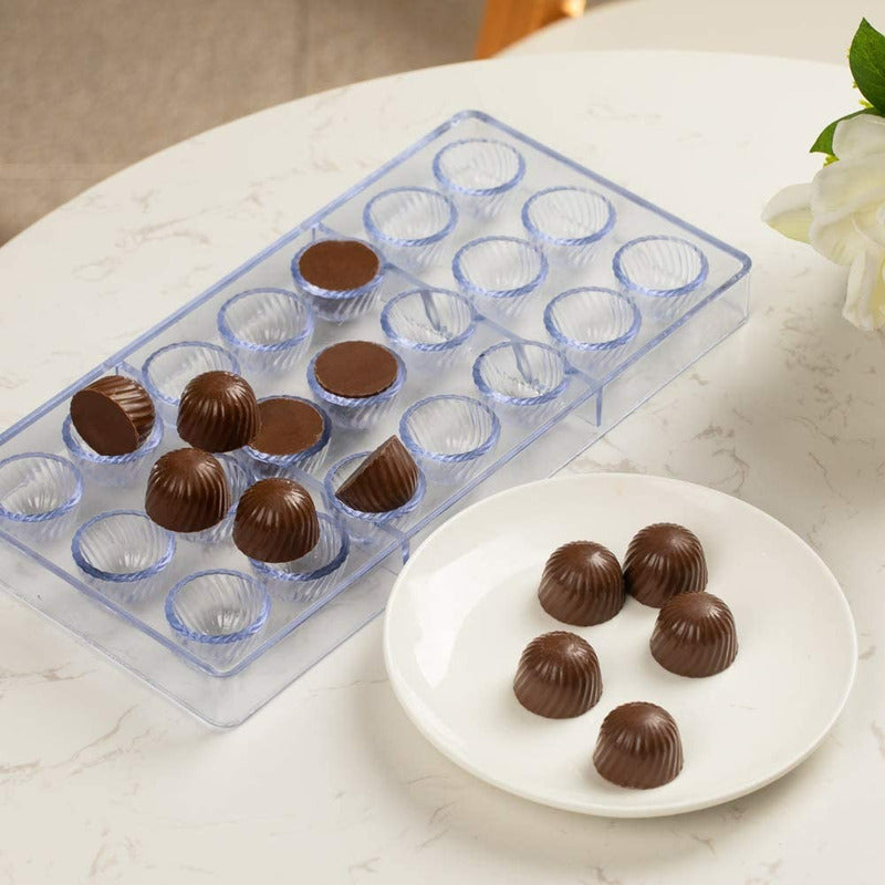 2 Moldes Chocolate Moldes De Chocolate Policarbonato Trufa Gris