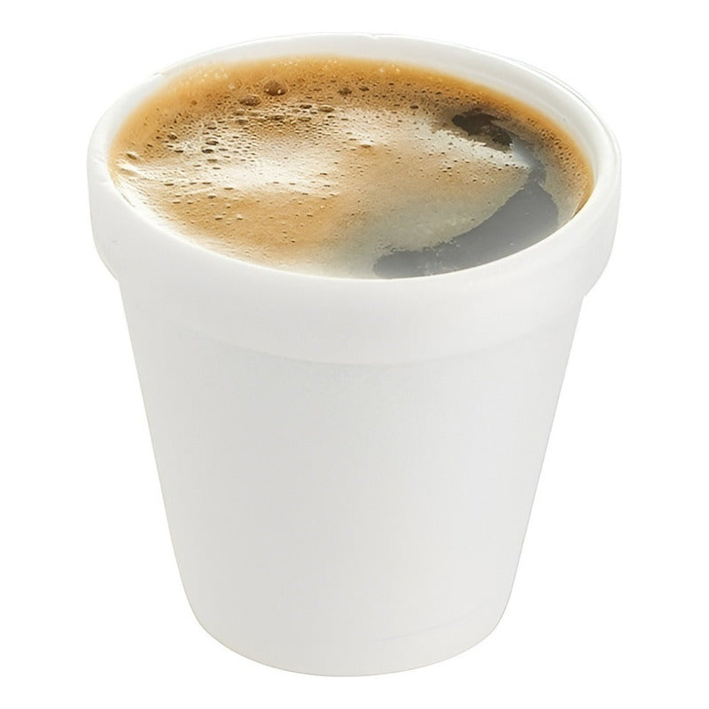 25 Vasos Desechables Plumavit Termico Vaso Cafe 10oz 296ml Blanco 8983