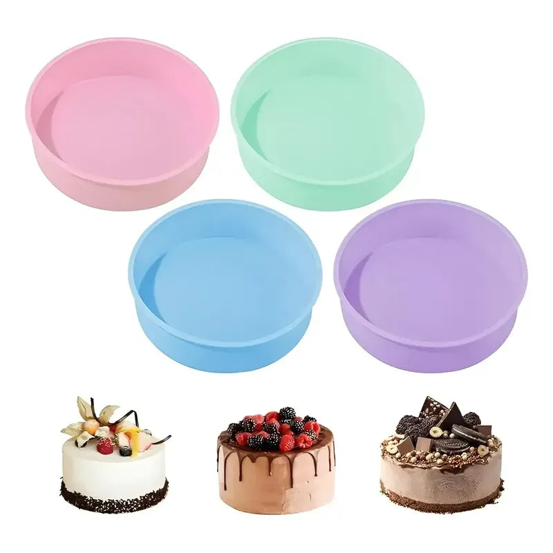 Molde Silicona Molde De Torta Molde De Silicona Mini Redondo Molde Flexible De Silicona Mini Moldes De Silicona... Multicolor / Pequeño 20cm