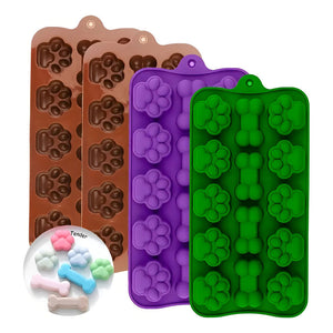 Set X4 Moldes Reposteria Molde Silicona Molde Helados Mascotas Insumos Reposteria Huesitos De Perro Dulces Moldes Para Galletas Pasteleriacl