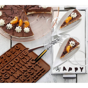 Moldes Chocolate Moldes De Silicona Molde Doble Abecedario Molde De Chocolate Molde De Silicona Moldes De Silicona Fácil... Marrón Claro