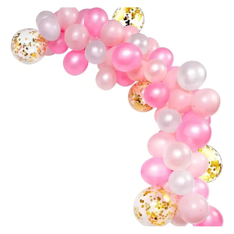 Pack De 25 Globos Redondos Rosa Metalizados Para Cumpleaños Y Decoración