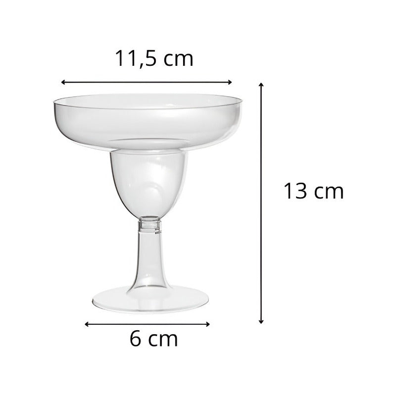 Pack X20 Copas Margarita Copas Acrilico Copas Coctel 240ml Transparente