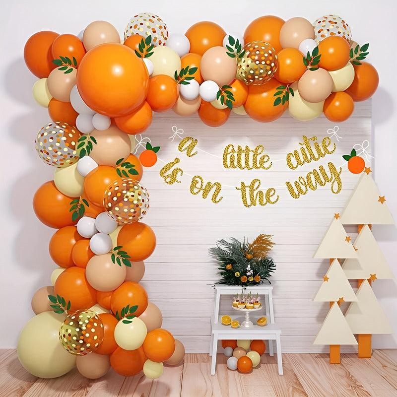 25 Set De Cumpleaños Globos Cumpleaños Globo Naranja 0959