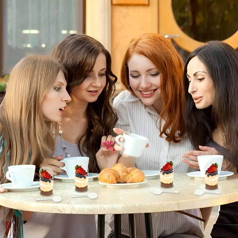 Set 100 Vasos Postres 60ml + 250 Cucharas Postres Desechable