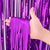 Guirnalda Cortina De Cumpleaños Decoracion Cortina Metálicas Violeta Oscuro Cortina Metalica 2x1mts