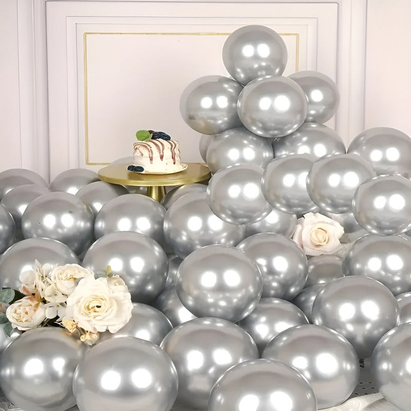 50 Globos De Cumpleaños Decoracion Globos Set De Globos 25cm Gris Globos De Cumpleaños