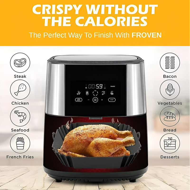 X2 Forro De Freidor Forro De Silicona Air Fryer Cuadrado