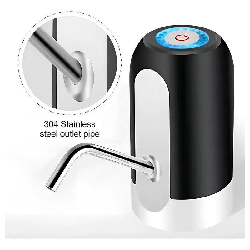 Bomba Dispensador Usb Agua Electrónico Recargable Botellón Dispensador De Agua Sobre Mesa Bombas Para Bidones... Negro