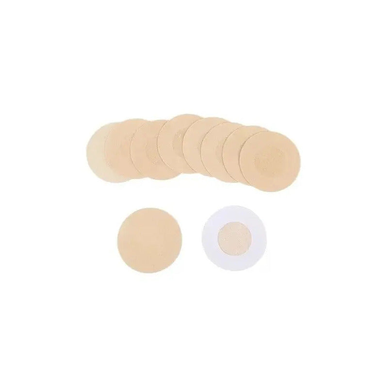 Pack X10 Cubre Pezón Pezoneras Parches Pezoneras Adhesivas Beige Redondo Único