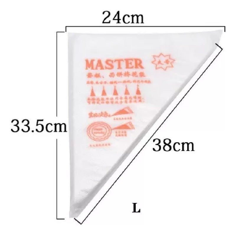 Pack300 Mangas Desechables Pasteleras Manga Desechable S,m,l Transparente