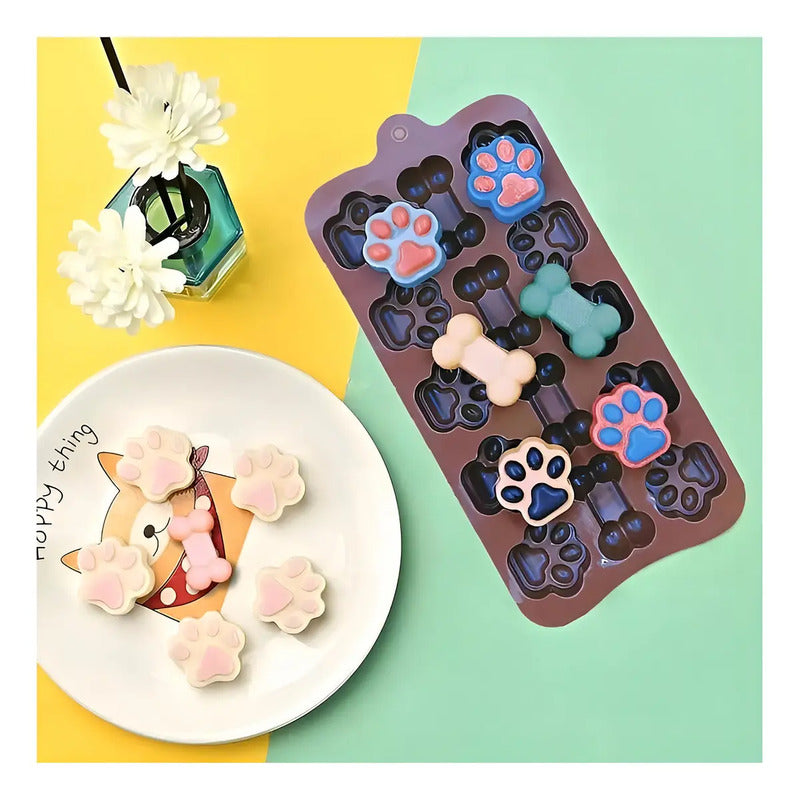 Set X4 Moldes Reposteria Molde Silicona Molde Helados Mascotas Insumos Reposteria Huesitos De Perro Dulces Moldes Para Galletas Pasteleriuscl