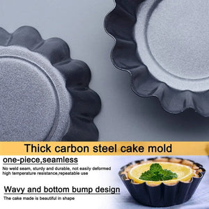 Pack 12 Molde Mini Tartaleta Tarta Moldes Para Reposteria  Gris Oscuro 8275