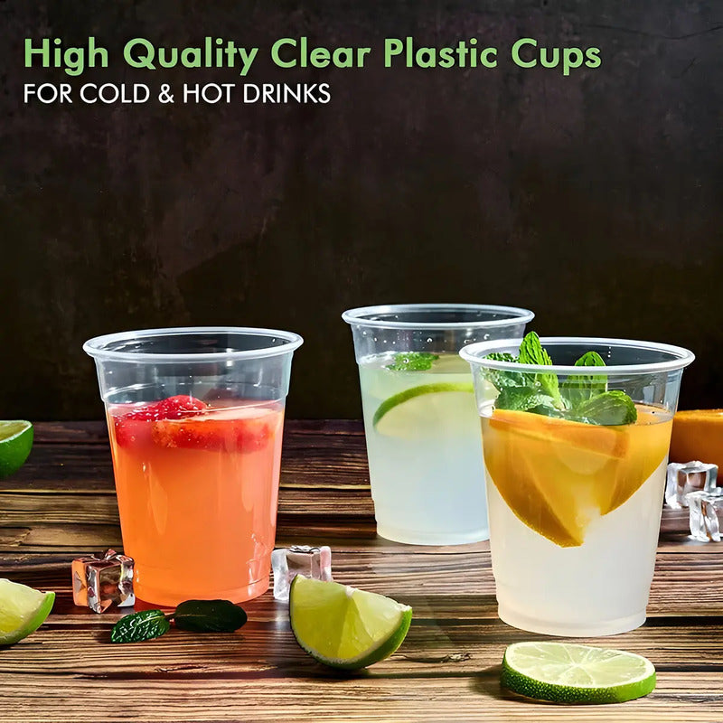 50 Vasos Plasticos Desechables Vasos Para Bebidas 13oz 400ml Vasos Plásticos Para Fiestas Vasos Desechables Vaso Para Bebidas Frías Para Servir Catering Eventos Pasteleriuscl Trasparente