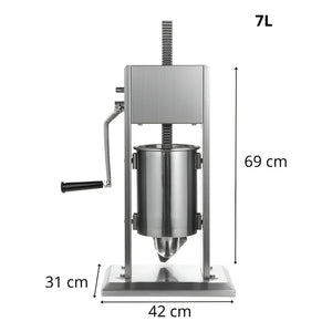 Embutidora Vertical Acero Inoxidable Embutidoras Manual 7l Embutidora 7l