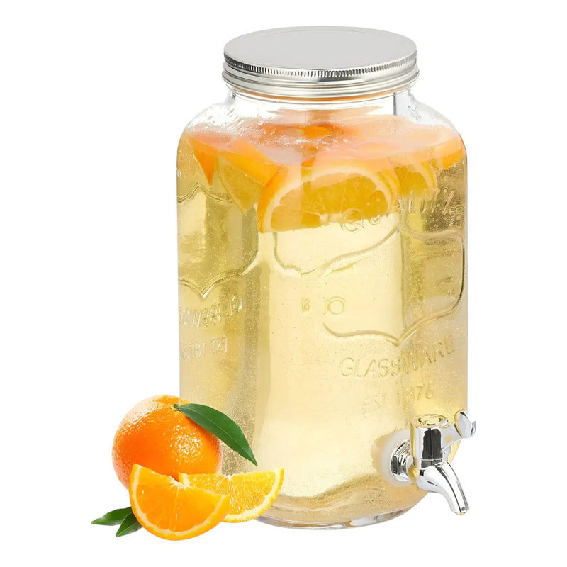 Dispensador De Agua Jarro De Bebidas Barril Sobremesa 4l Color Transparente / Dispensador De Bebidas 4l