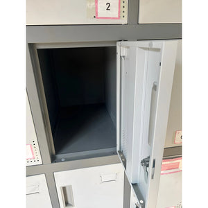 Lockers Metalicos Casillero Metálico 3 Cuerpos 12 Puertas Gris