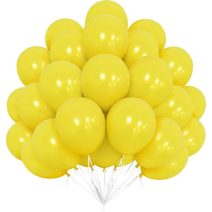 Pack X50 Globos Cumpleaños Decoracion Globos Cotillon Fiesta Amarillo Globos De Cumpleaños