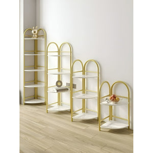 Estanteria Metalica Repisas De Madera Estanterias 4 Niveles Dorado
