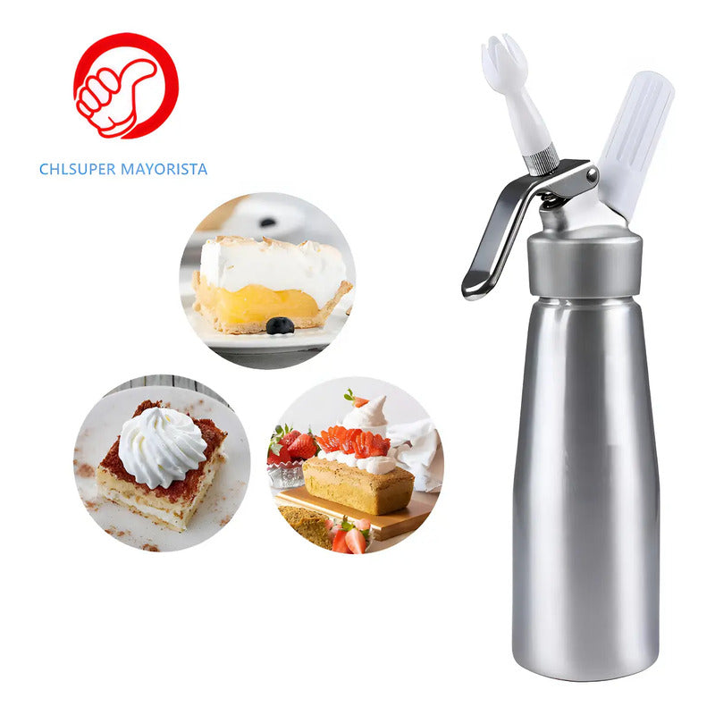 Dispensador De Crema Batida Para Postres 500 Ml Sifon Crema Batida Dispensador Chantilly Sifon De Cocina Dispensador De Crema Batida Sifon Crema Batida Dispensador Chantilly Pasteleriuscl
