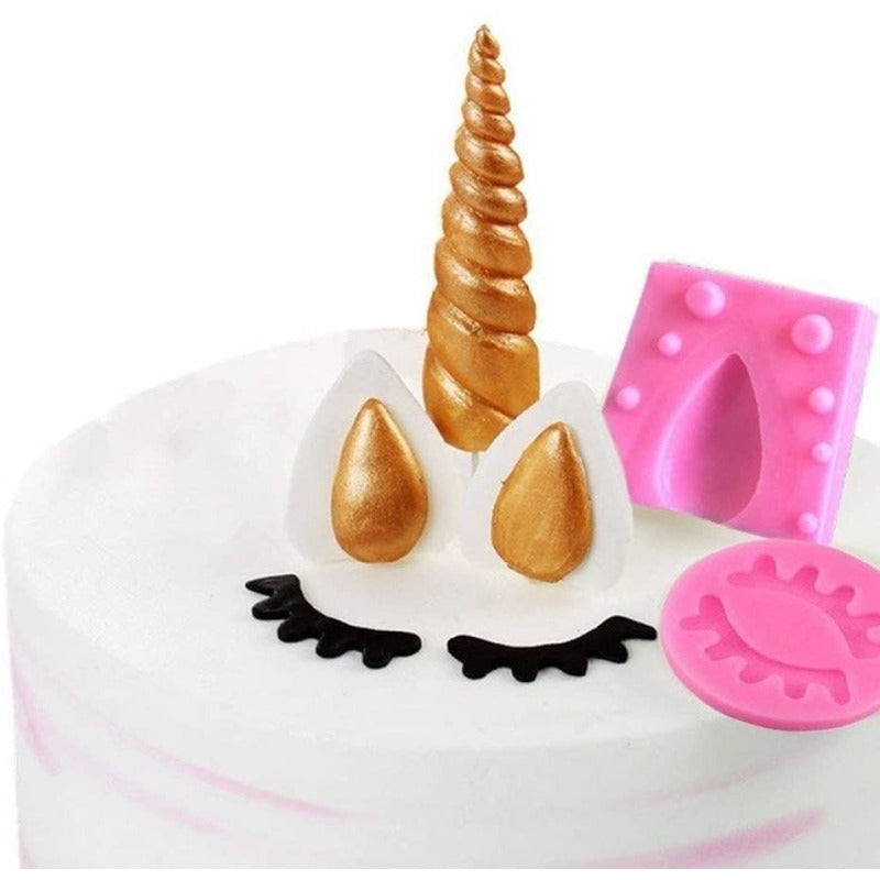 Moldes Silicona Molde De Fondant Unicornio Molde De Orejas - Rosa