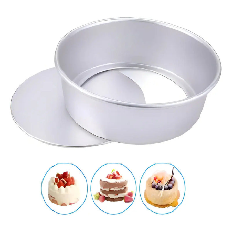 Moldes De Aluminio Desmontable Pastelería Cl 26cm Color Gris