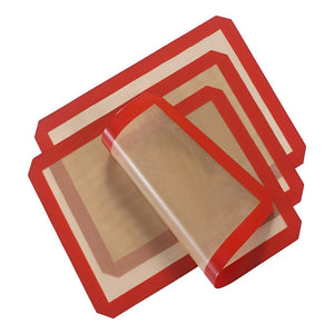 Pack X4 Tapete De Silicona Lamina De Silicona Horno 60x40cm Beige