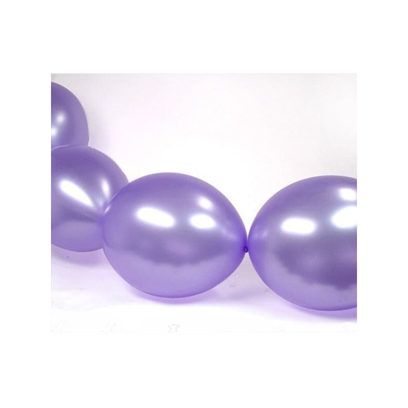 Pack X25 Set De Cumpleaños Globos Cumpleaños Globos Violeta Violeta Redondo