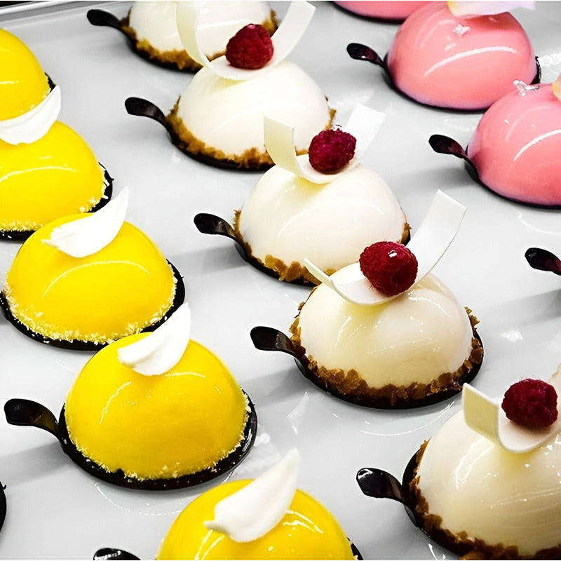 2 Molde Silicona Media Esfera Molde Silicona Media Esfera  Multicolor 6 Cavidades