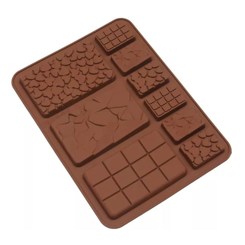 X2 Moldes De Chocolate Moldes Barra De Chocolate Silicona B9 Pack X2 Marrón Barras B9