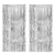 X2 Cortina Guirnalda Cumpleaños Guirnalda Cumpleaños Gris 2m Plateado Rectangular