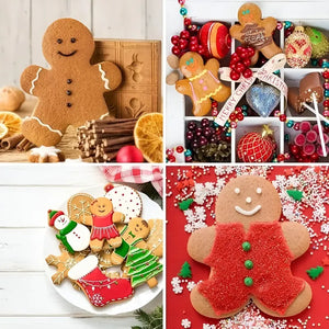 Cortadores De Galletas De Jengibre De Acero Para Navidad  Pack De 5 Unidades