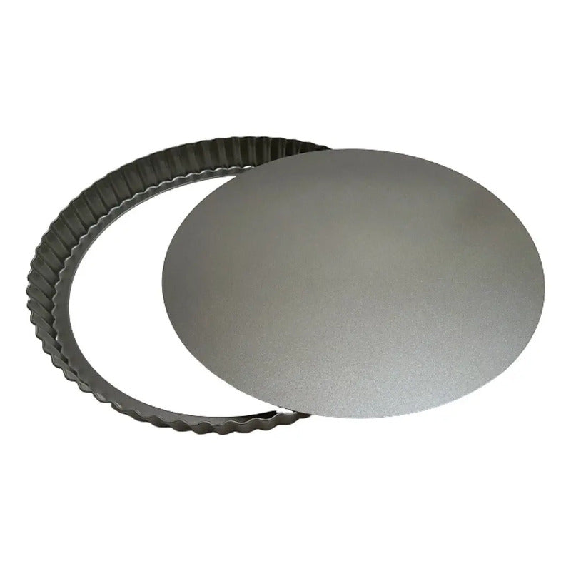 Molde Redondo Metal 24cm Antiadherente Pastelería Pasteleriuscl Gris