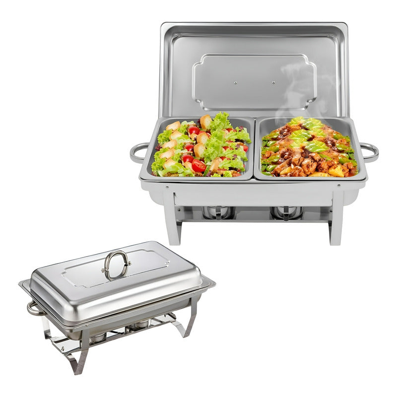 Chafer Bufetera Doble Buffet Ollas Vaporeras Chafing 5 Lts Bufetera Chafer 2 Depositos