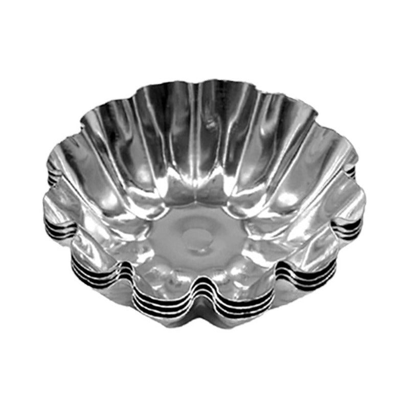 Pack 24 Molde Mini Tartaleta Moldes Tarta De Coctel Flor 5.5 Gris