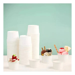 100 Vasos Polipapel Pote Helado Vasos Desechables Helado 4oz Vasos Polipapel Desechables Vasos Para Helado Postre Vaso Desechable Polipapel Pasteleriuscl