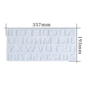 X2 Molde De Silicona Letras Moldes Silicona Resina 36cavid