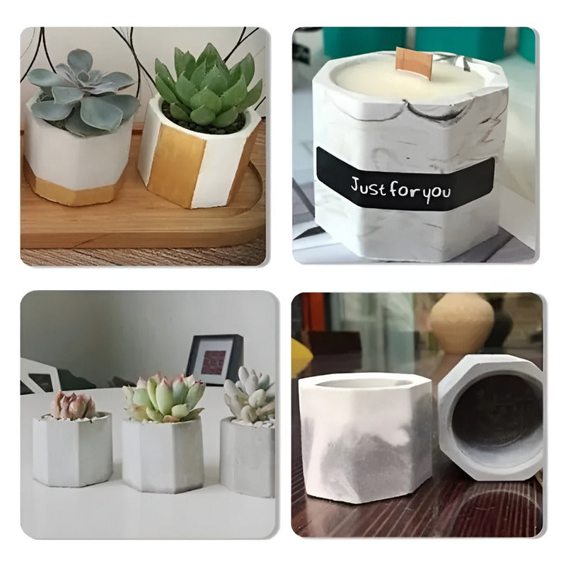X3 Moldes De Silicona Maceta Molde Para Yeso Molde Para Vela Al Azar