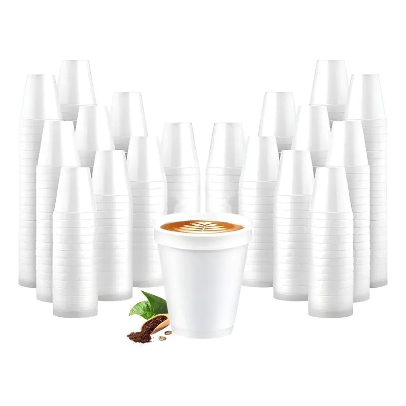 X1000 Vasos Plumavit Termico Vasos Desechable Vaso 6oz/177ml Vasos Termicos Vasos De Plumavit Vaso De Cafe Vasos... Blancos