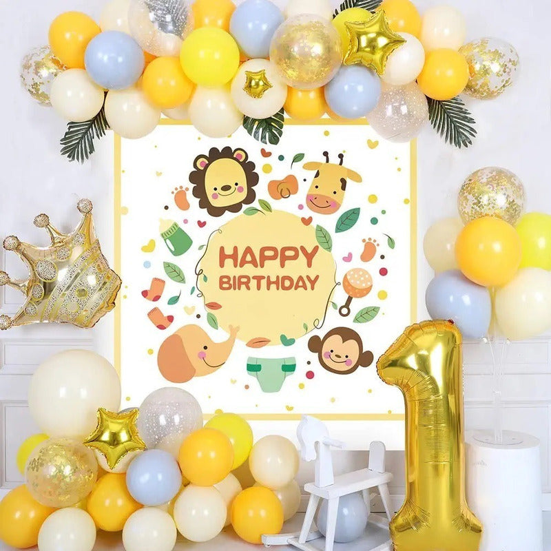 Pack 25 Set De Cumpleaños Globos Cumpleaños Globo Amarillo Amarillo 100944