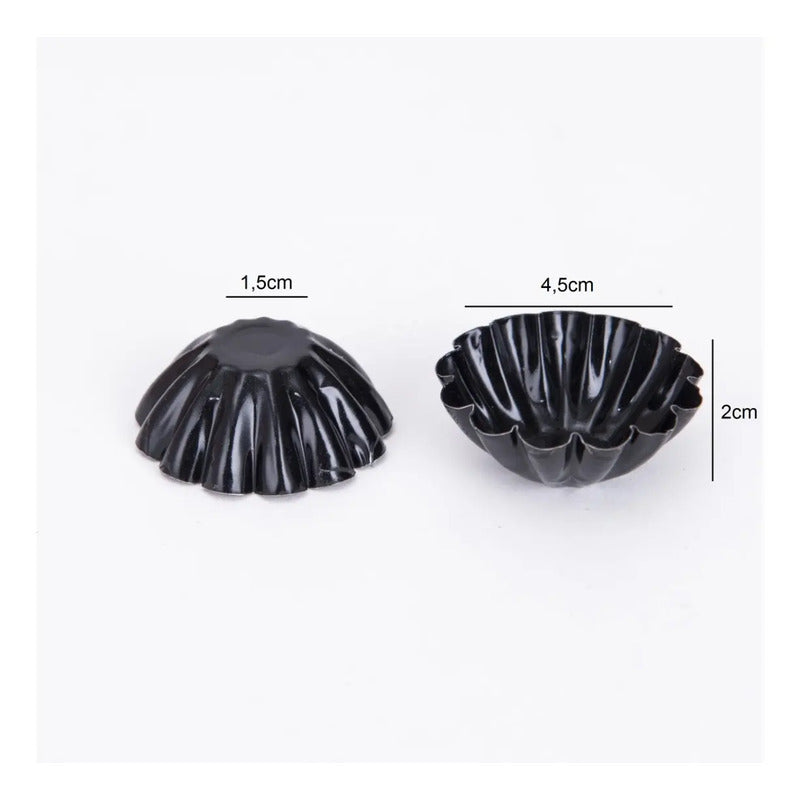 Pack X24 Molde Mini Tartaleta Tarta Moldes Reposteria 4,5cm Gris Claro