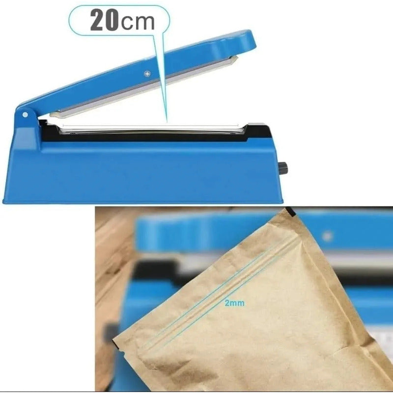 Sellador De Bolsa Selladora Maquina Selladora Selladora 20cm Azul 200mm Z0001