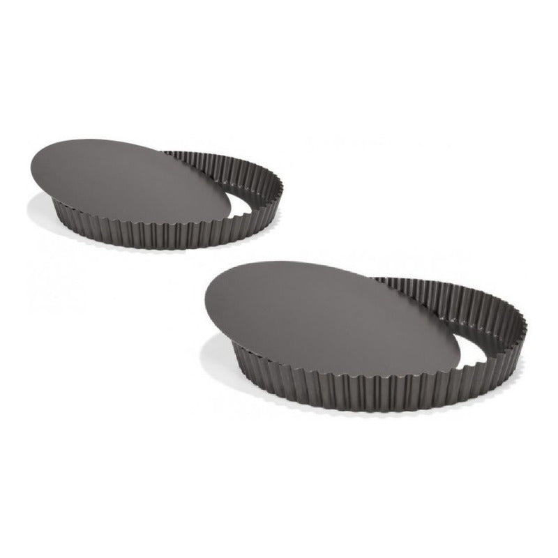 Pack X2 Molde Desmontable Moldes Desmontables Moldes 20 24cm Gris