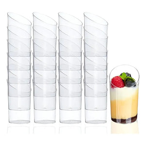 X60 Pocillo Desechables Pocillos Plásticos Para Postres 60ml Transparente