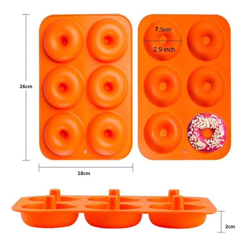 Moldes Silicona Donas Moldes De Silicona Donuts Molde Dona Naranja